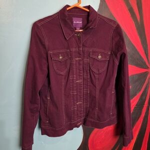 Gloria Vanderbilt Plum Jean Jacket